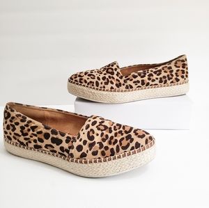 DR SCHOLLS LEOPARD ESPADRILLES CHEETAH SLIP ON SHOES